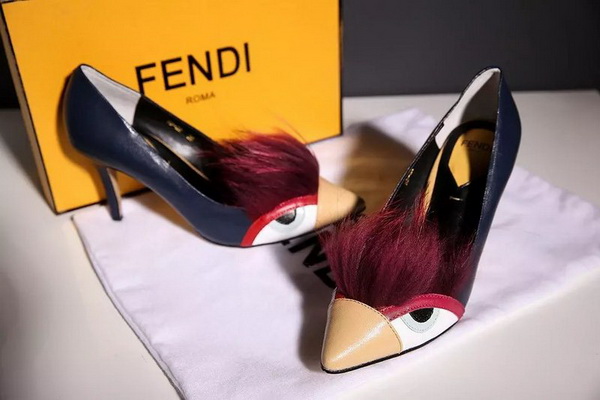 Fendi Shallow mouth kitten heel Shoes Women--002